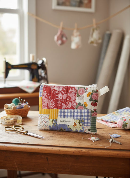 Quilted Phone Wallet - Handmade "Florine"