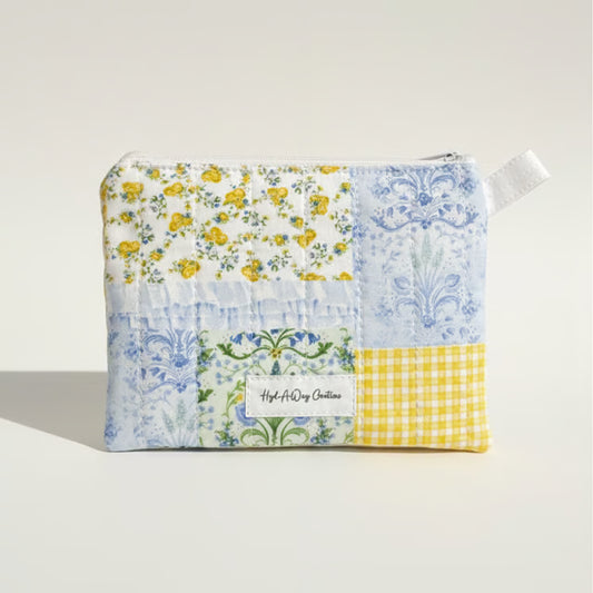 Quilted Phone Wallet - Handmade "Glenda"