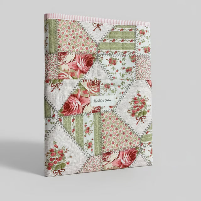 Large Quilted Book/iPad Sleeve - Rosey
