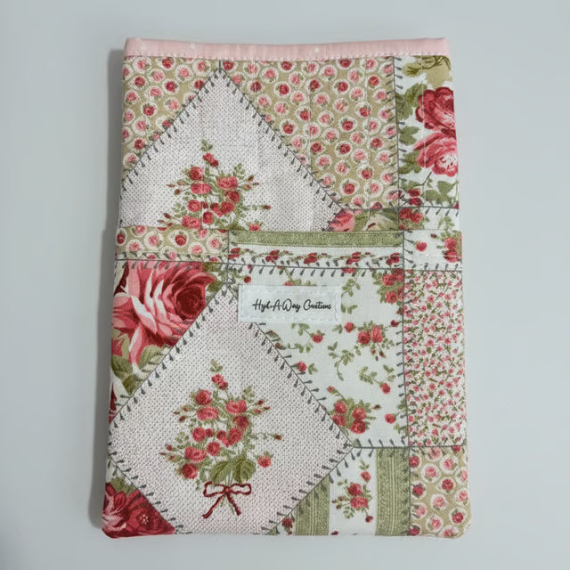 Quilted Book/Kindle Sleeve - Rosey